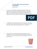 Grade 5 GCF LCM Word Problems B