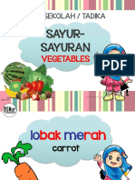 Flashcards Sayur-Sayuran