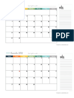2022 Monthly Calendar Design 02