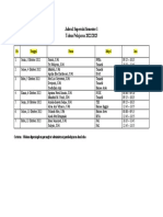 Jadwal Supervisi Semester 1