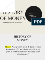 HISTORY OF MONEY - Quisil Geofrey G.