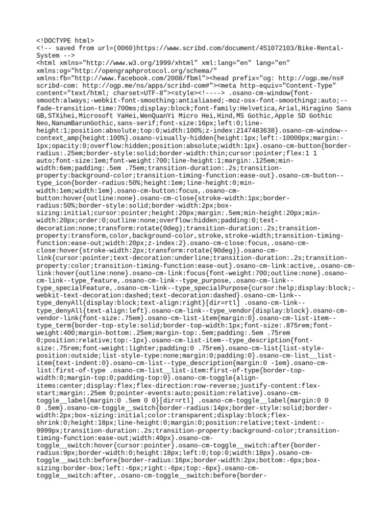 Bike Rental System - PDF - HTML - PHP | PDF