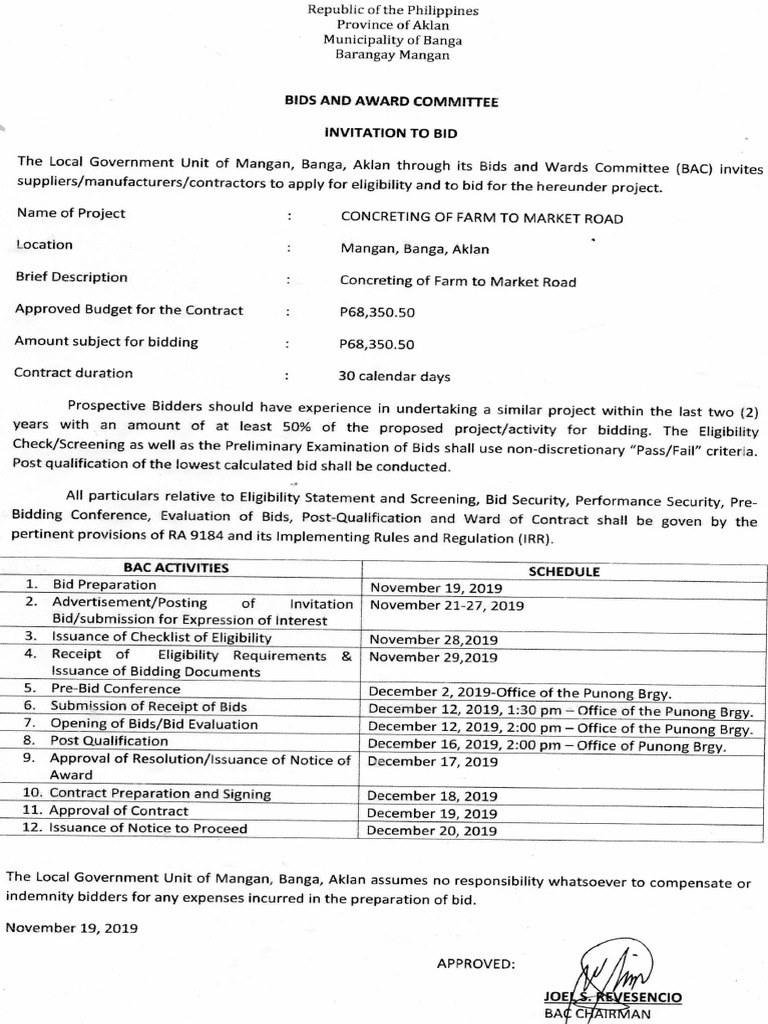 Bid Document | PDF