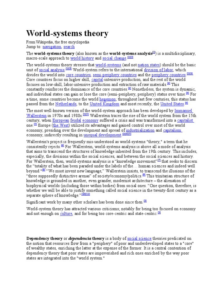 World 2 | PDF | World Systems Theory | Feminist Theory