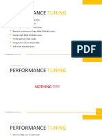 Performance Tuning and DB Characterstics