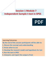 Day 3 Session 1 Module 7 Independent Sample T-Test