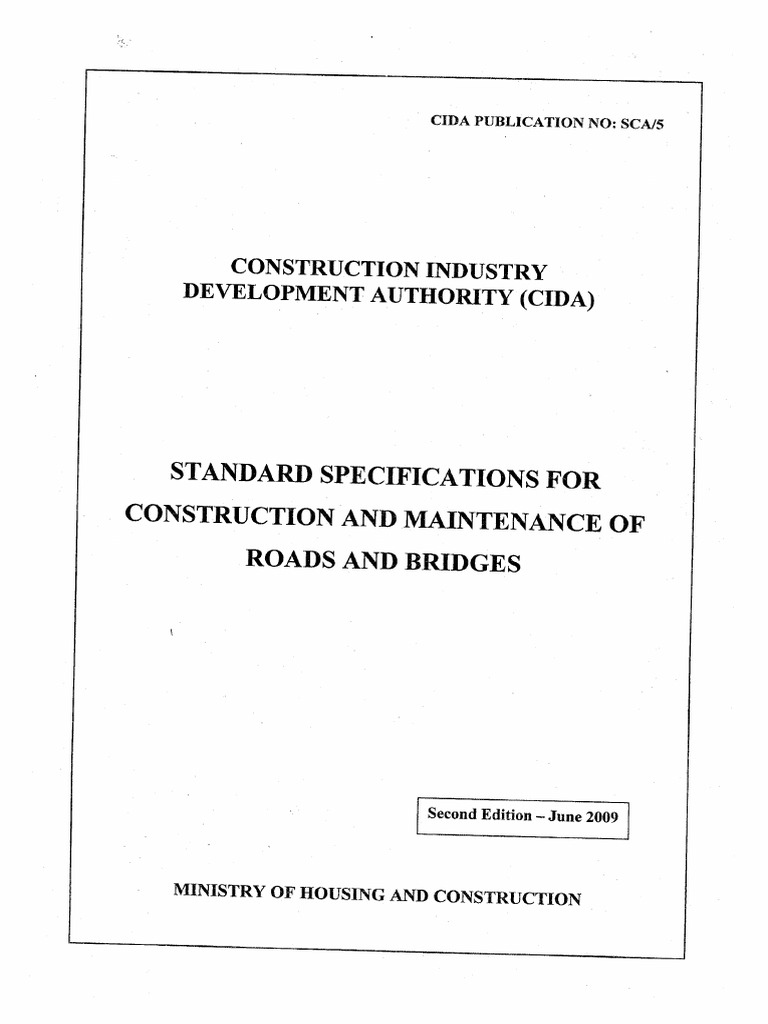 093) Standard Specifications For Construction and Maintenance of Roads