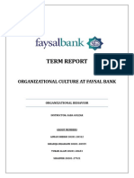 Organizational Culture at Faysal Bank