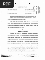 Amended Motion For Rehearing On Recusal