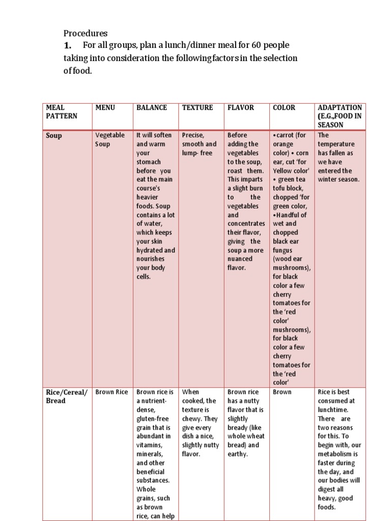 Seasonal Meal Planning Guide | PDF | Foods | Soup