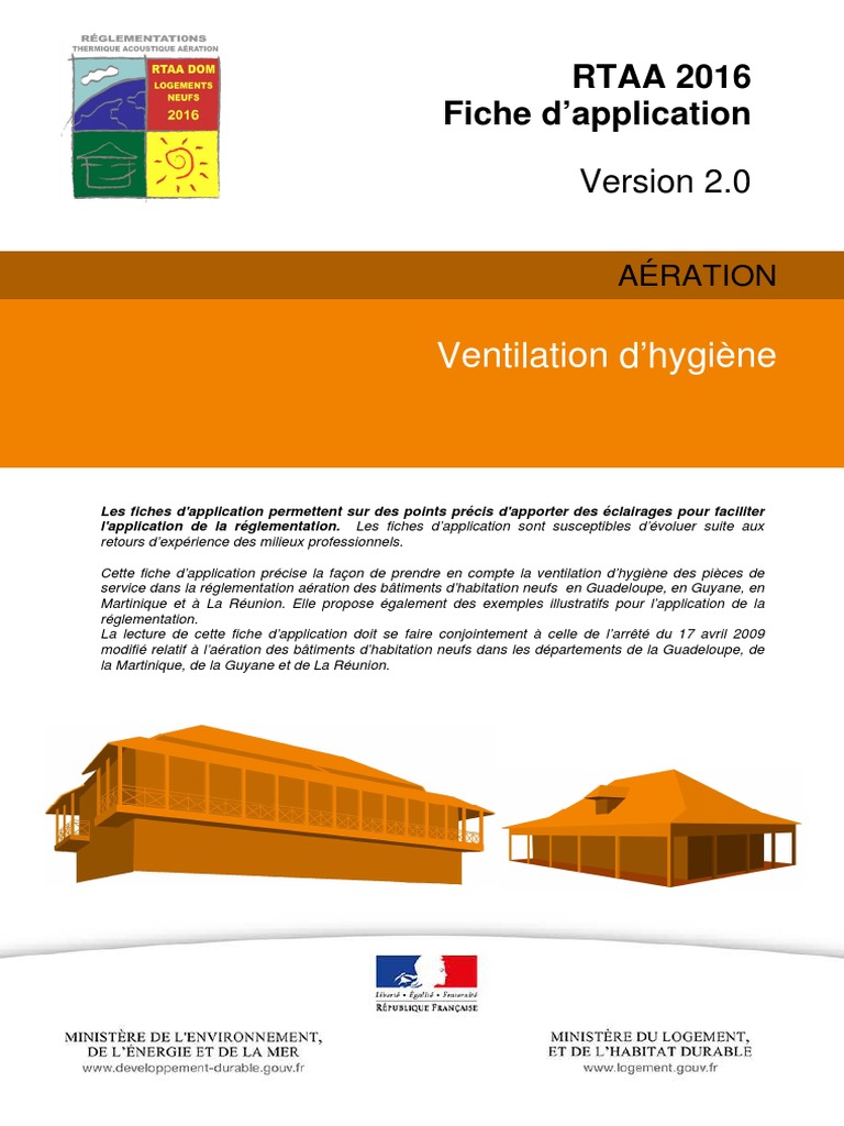 RTAA DOM 2016 : Ventilation d'hygiène | PDF | Ventilation (Architecture ...