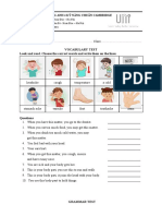 U11 Test - Vocab & Grammar