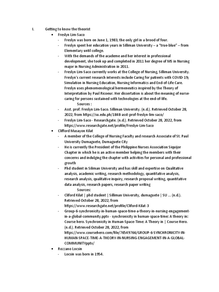 TFN I and II | PDF | Synchronicity | Nursing
