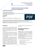 Automation of The Control of Technical Documentation For The Product of Mechanical Engineering and Instrumentation