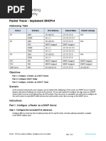 7.4.1-packet-tracer - -implement-dhcpv4