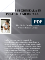 Eroare Si Greseala in Practica Medicala - Moller Camelia