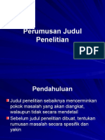 Pertemuan 6 B Perumusan Judul Penelitian