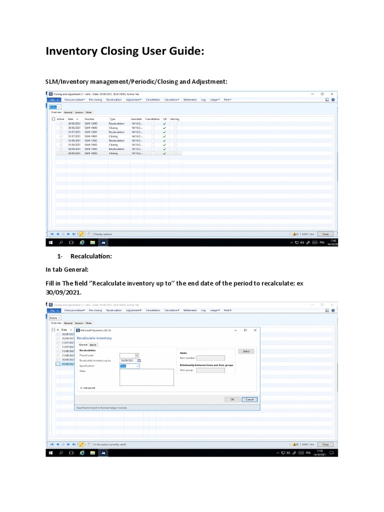 Inventory Closing Procedures Guide | PDF | Computers | Technology ...