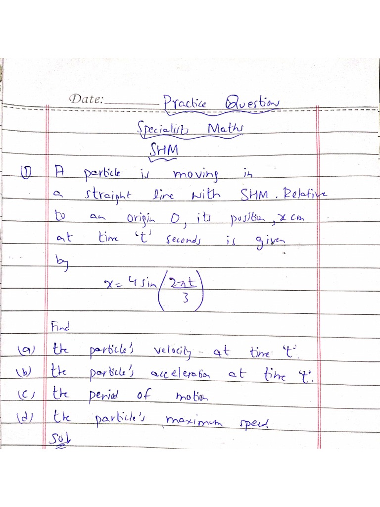 Specialists maths practice questions pdf