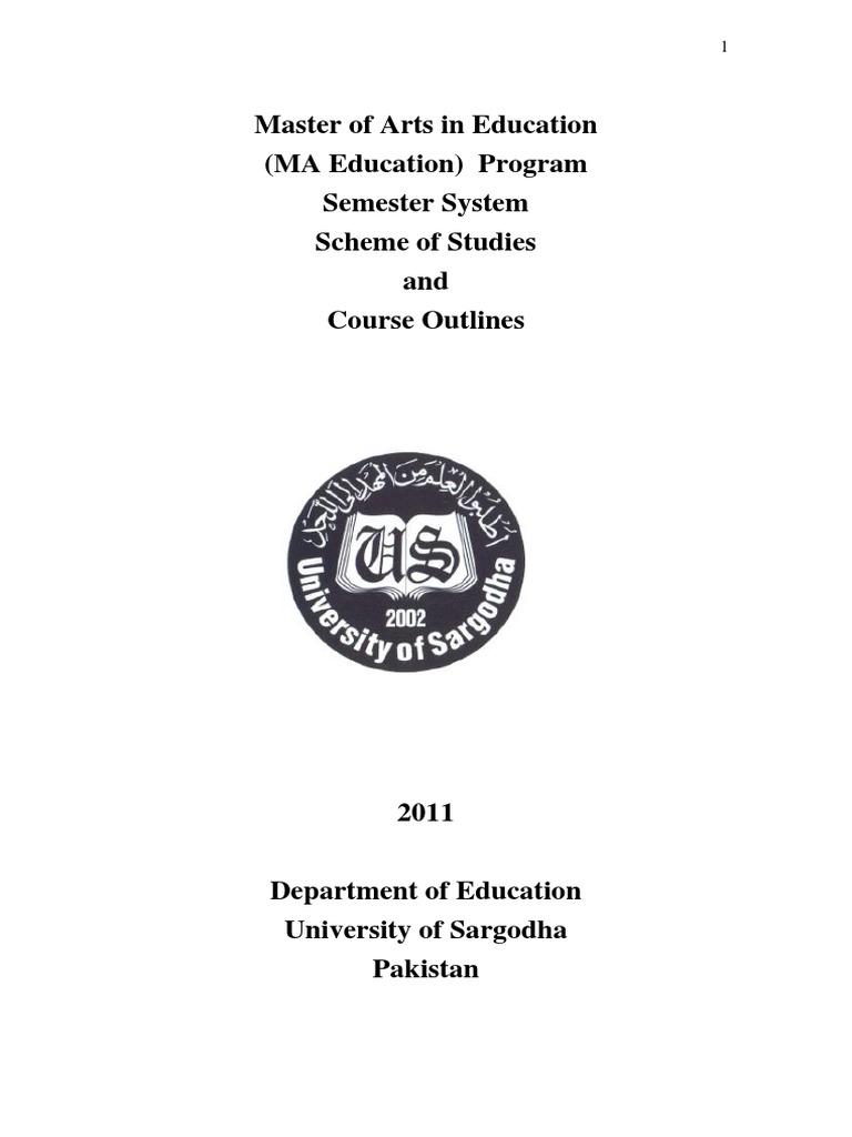 MA Education Syllabus - UOS Overview | PDF | Educational Assessment ...