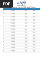 Pune Ramadan Calendar 2020 Urdupoint