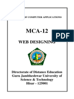 MCA-12 Web Designing