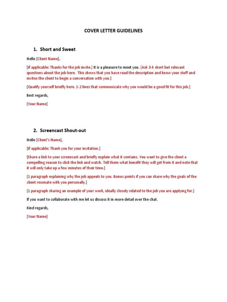 Effective Cover Letter Templates | PDF
