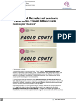 La poetica di Razmataz nel seminario Paolo Conte. transiti letterari - Vivere Urbino.it, 3 novembre 2022