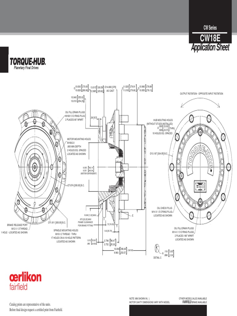 Application sheet series cw series pdf axle transportation