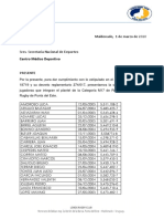 Centro Médico Secretaría de Deporte M17 PDF