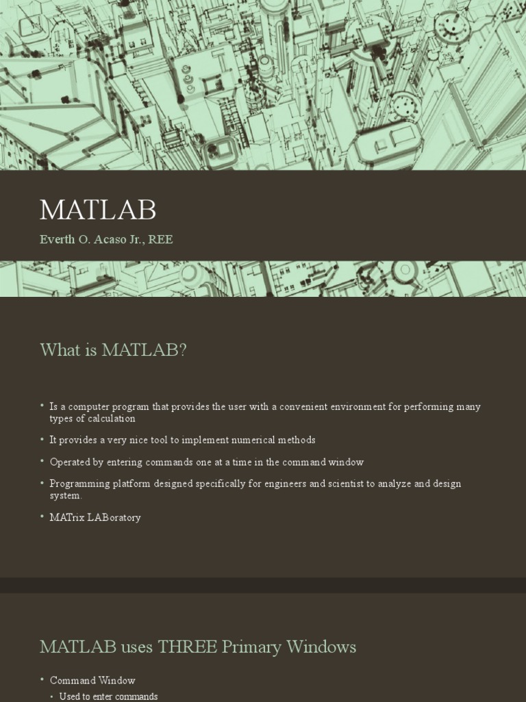 MATLAB Introduction | PDF