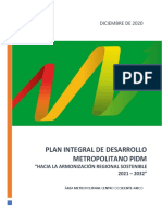 Plan Integral de Desarrollo Metropolitano PIDM