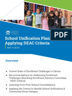 Denver Public Schools: November 2022 School Unification Plan