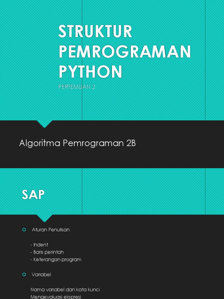 Aturan Penulisan dalam Pemrograman Python | PDF | Metode & Bahan Ajar ...