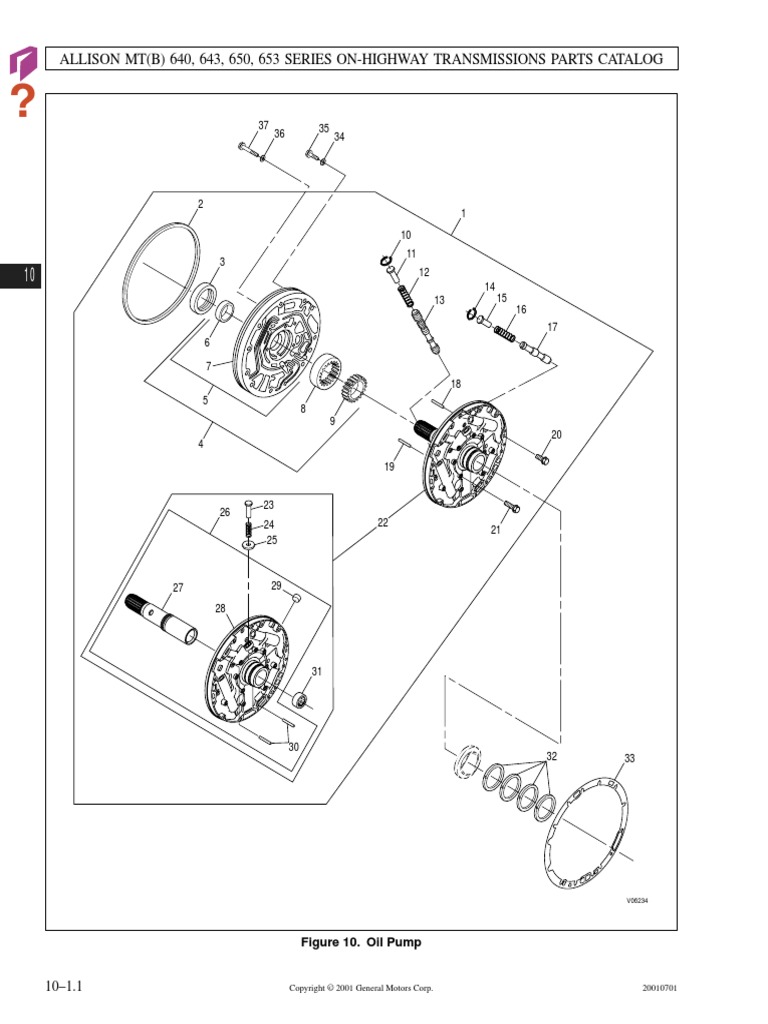 Allison MT (B) 640, 643, 650, 653 Series OnHighway Transmissions Parts