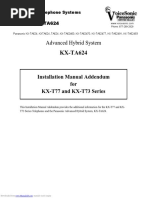 Panasonic KX-TA624 Installation Manual