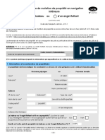 Formulaire de Mutation Propriete