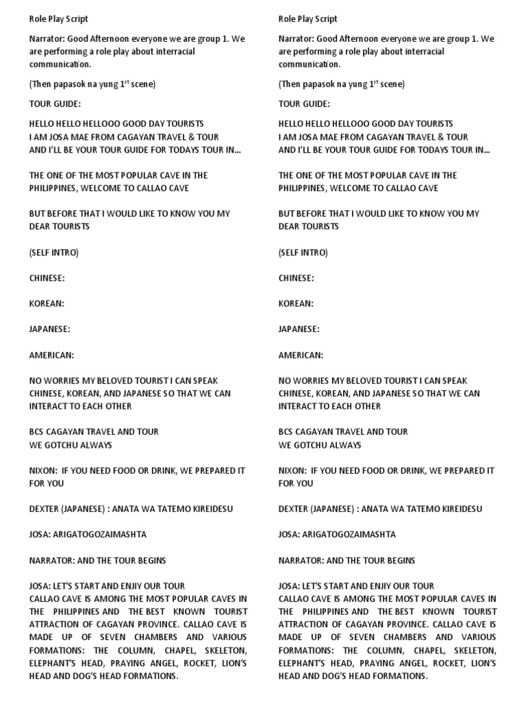 Role Play Script PDF