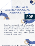 L.2 Sociological Anthropological Perspective