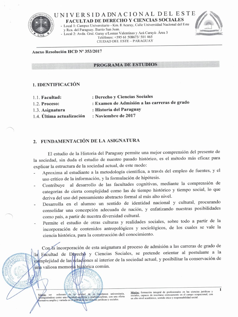 HISTORIA DEL PARAGUAY Admision PDF