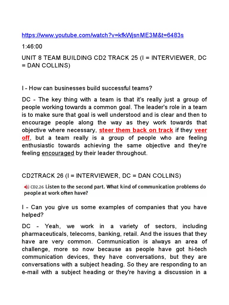 Audio Script Building Relationships PDF Behavioural Sciences