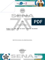 Evidencia Describiendo Ciudades y Lugares