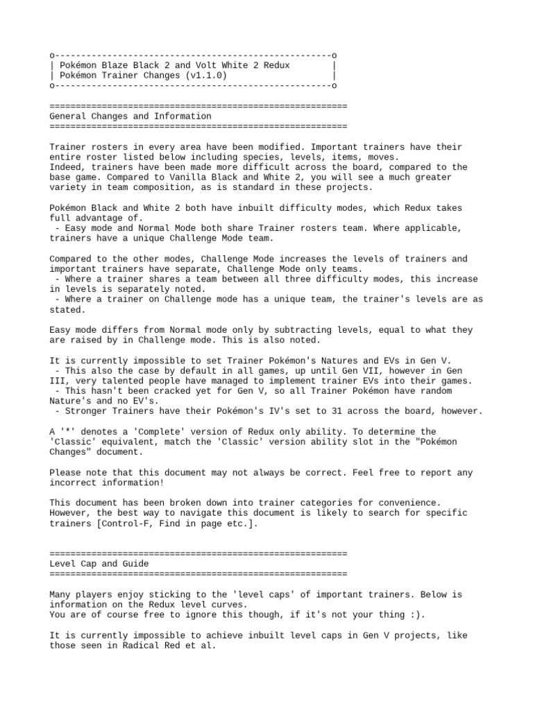Trainer Changes | PDF | Dragon