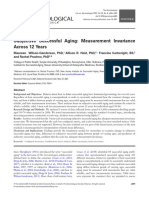 Subjective Successful Aging: Measurement Invariance Across 12 Years