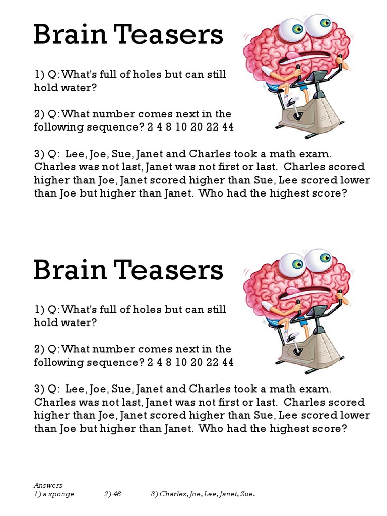 Brain Teasers PDF
