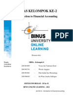 Tugas Kelompok Ke-2: Introduction To Financial Accounting
