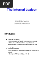 The Internal Lexicon - Apresentações Google