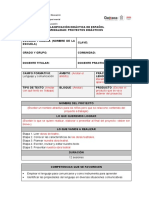 Formato de Planeación Por Proyecto de Español. OscarAE