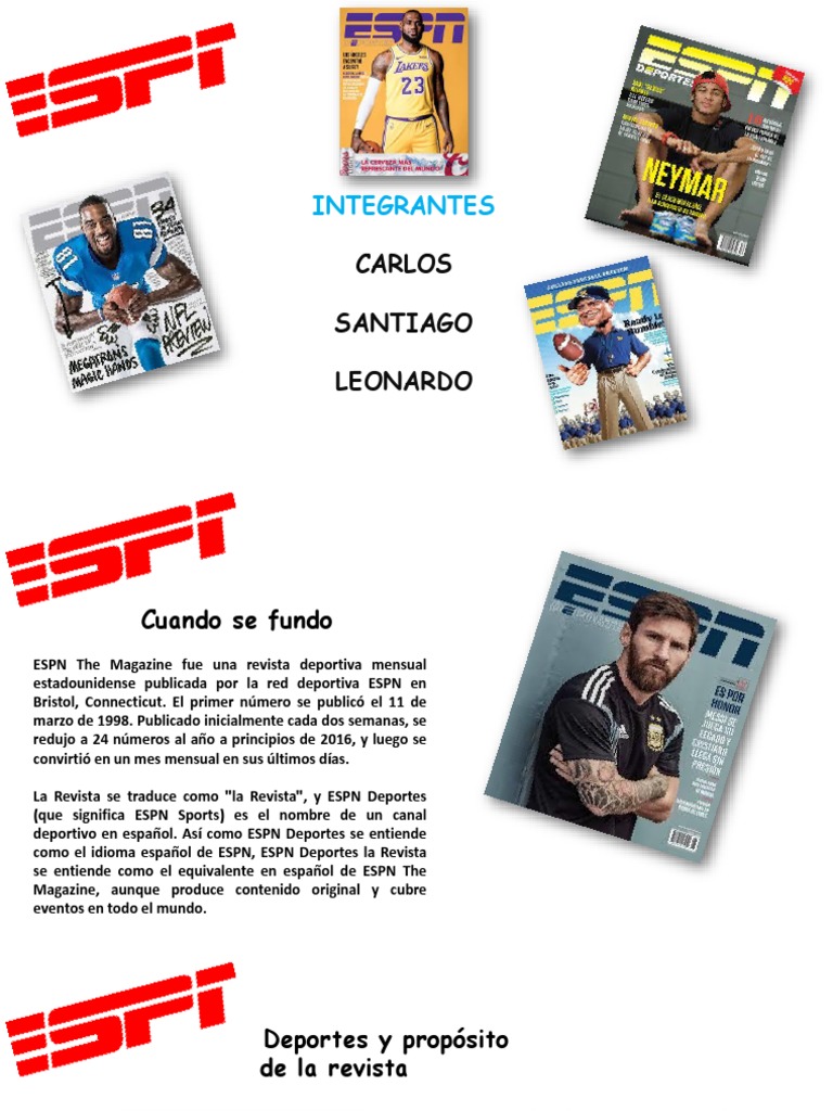 Presentación 1 | PDF | Espn | Entretenimiento