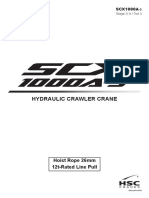 Crane Specification and Working Ranges for SCX1000A-3 Hydraulic Crawler Crane